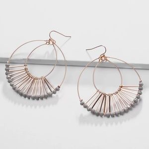 💐Anthro Beaded Hoop Earrings!